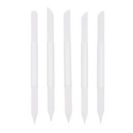 Nagelbestanden 5 Stks Glas Cuticle Pusher-bestand Set Cilindervormig Crystal