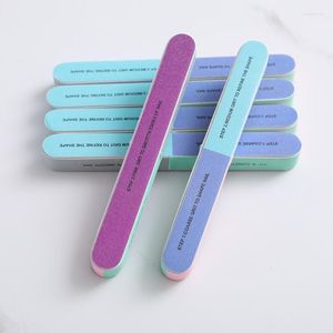 Nagelbestanden 5 stks/lot 7 zijpoets buffer Art Sanding Block Manicure Pedicure Tools Sand Surfing Surface Sponge File Prud22