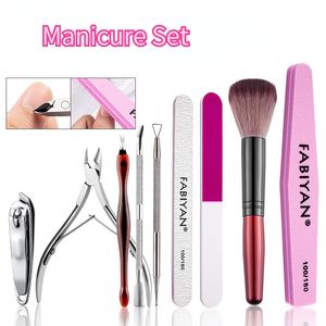 Nagelvijlen Manicure Gereedschap Set Bestand Polijsten Rvs Dode Huid Schaar Bokkenpootje BrushProfessional Accessoires 230606