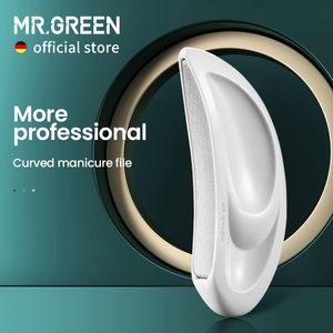 Nagelbestanden Mr Green Professional gebogen en roestvrijstalen wrijfoppervlak met ergonomische buikhars manicure 230520