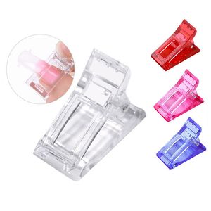 Nail form clip Extension 6 colors Crystal False Nails Mold Dual Forms Tips Fixed Clip Finger Nail Art UV Gel Builder Tools