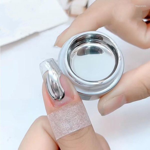 Gel à ongles 1 bouteille miroir colle mentale argent/or Super brillant peinture française tirer fil crochet bord couleur UV Gel #