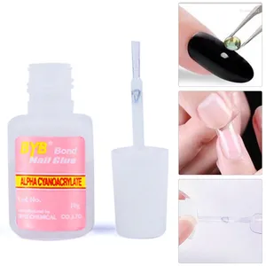 Gel à ongles 10g colle avec pinceau applicateur pour faux ongles clair manucure forte séchage rapide faux conseils outil