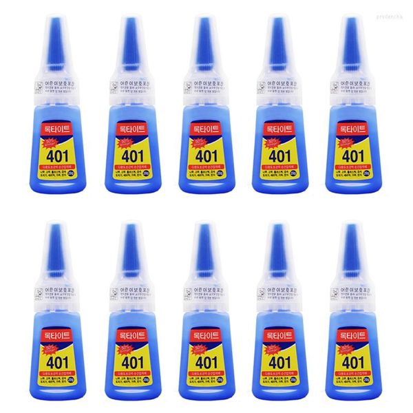 Gel pour ongles 10p multifonctionnel 401 colle instantanée 20g adhésif fort Art Flash acrylique décoration bureau et fournitures scolaires