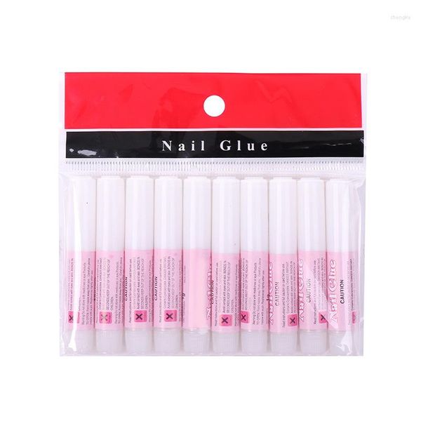 Gel pour ongles 10 pc/lot Mini colle de beauté Art professionnel faux conseils de décoration accessoires acryliques pour strass