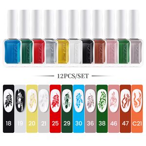 Gel pour ongles 11 ml Vernis à ongles Stamping Set Or Argent Noir Blanc Nail Art Vernis d'impression pour Nail Stamp Plate Design Manucure Peinture à l'huile 230703