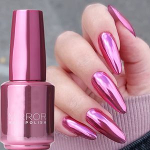 Nail Gel 12 Colors Mirror Polish Longlasting Quickdrying Metallic Silver Purple Rose Gold Nail Polish Is Not Peelable Nails Decoration 230706