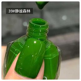 Gel à ongles 12 ml / bouteille 45 couleur Nouveau vernis ne peut pas être déchiré et tiré sans cuisson verte gras rose rouge vif rouge avec flash Q240507