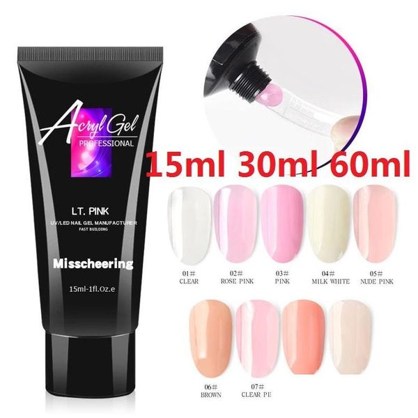 Nail Gel 15Ml 30Ml 60Ml Cristal Étendre Extension Uv Builder Led Art Laque Gelée Acrylique Drop Delivery Santé Beauté Dhvkd