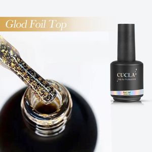 Nagelgel 15 ml glitter gouden folie polish no-wash afdichting laag eierschaal lijm geometrische diy art uv led vernis