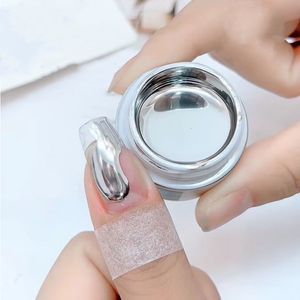 Gel pour les ongles 1JAR Silver Mirror Metallic Nail Gels Polish UV Soak Off Paint Gel Polish Flower Drawing Gold Superbright Nails Laque UV Gel8g 230706