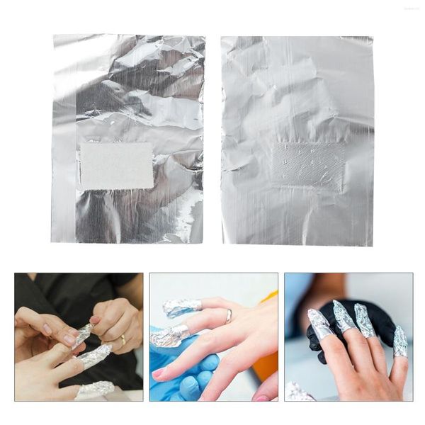 Gel pour ongles 200 pièces accessoires feuille enveloppes tampons de retrait lingettes non pelucheuses moulage vernis outil dissolvant aluminium manucure fournitures