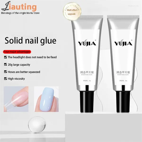 Gel de uñas 20g parche sólido fácil punta falsa punta adhesiva enlace adhesivo led cure pegamento extensión falsa