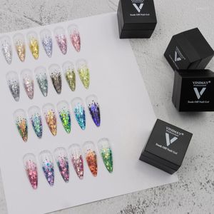 Nagelgel 24 kleuren pailletten lijm glitter pools pools kleurrijke explosie heldere reflecterende diamant vernis tslm1