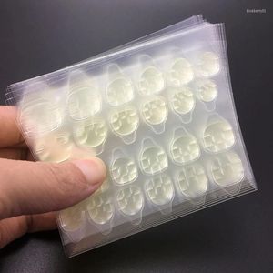 Gel à ongles 240pcs / 10sheets portables fausses gelées collets double face pâte à double face amovible à haute adhésion