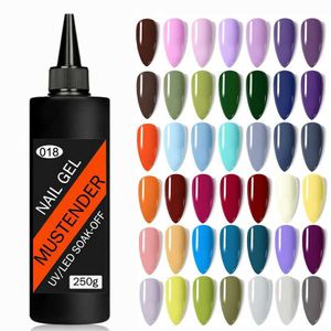 Gel à ongles 250g couleur de couleur solide gel de clou poliming macarons uv vernis colle salon art outil manucure 120 q240507