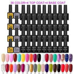 Gel de uñas 36/27/18/9 unids/set esmalte de uñas de Gel 8ml barniz semipermanente con Base y capa superior para Nail Art Gel profesional 231124