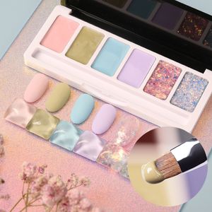 Nail Gel 3616Colors Macaron Solid Palette Glitter Pink Blue Mud Painting Set Art Design Semi Permanente UV Barniz 230714