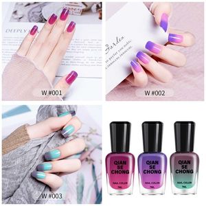 Gel pour les ongles 3pcs Ensemble de vernis à ongles à changement de température Vernis à ongles gras et froid Chaud sans cuisson Séchage rapide Dégradé de couleur Vernis à ongles 230703