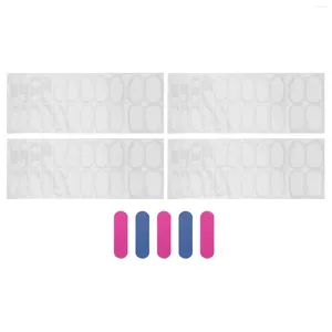 Gel à ongles 5 feuilles de bandes autocollants kit de manucure polonaise transparent