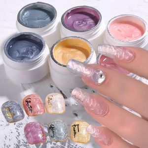 Nagelgel 5g parelschaal draad Poolse zeemeermin fritillaire metallic glitter schilderen vernis uv afwezig van manicure decor nl1986