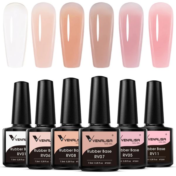 Nail Gel 7.5ml 6/12 pièces/ensemble VenalisaGel ensemble de vernis à ongles Kit été néon UV LED Gel d'art d'ongle gelée Semi Permanent vernis à Base de caoutchouc Gel 231124