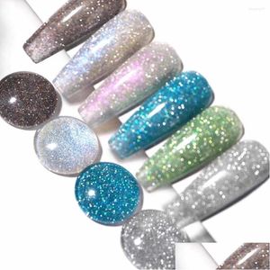 Gel des ongles 8ml diamant éblouissant vernis hybride semi-permanent base pour top vernis peinture paillettes manucure art drop livraison santé bea otm7y