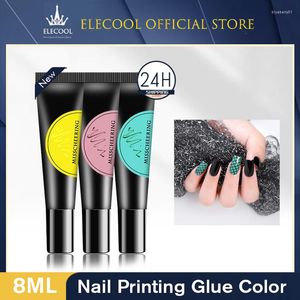 Nagelgel 8 ml printing Poolse lijm geschilderde rubberen slang sjabloon professionele salon kunstgereedschap tslm1