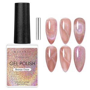 Nail Gel 9d Cat Eye Polish 10 ml Couleurs classiques Chameleon Magic Galaxy Effet de trempage de l'art - Gift Saint Valentin Q240507