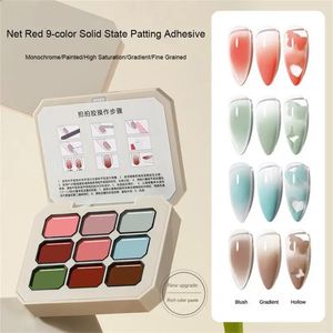 Nagelgel Art Design Halfvaste Emaille Jelly Pat Lijm Geleidelijke UV-lak Dikke Halo-kleuring Geleidelijk 231023