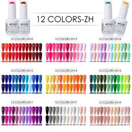 Nail Gel Arte Clavo 15ml 12pcs ColorsSet Polish Gellak Top Coat LED Barniz Art UV Soak Off Design Manicure 230719