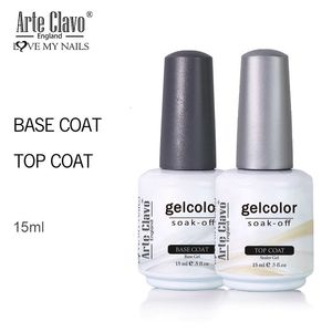 Nail Gel Arte Clavo 15 ml UV LED Set de Vernis Base Primer Top Coat Vernis kit Transparent Art Laque 230719