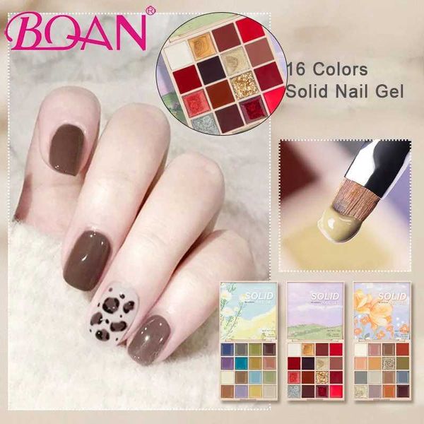 Gel de ongle bkan 16 couleur de gel de gel solide