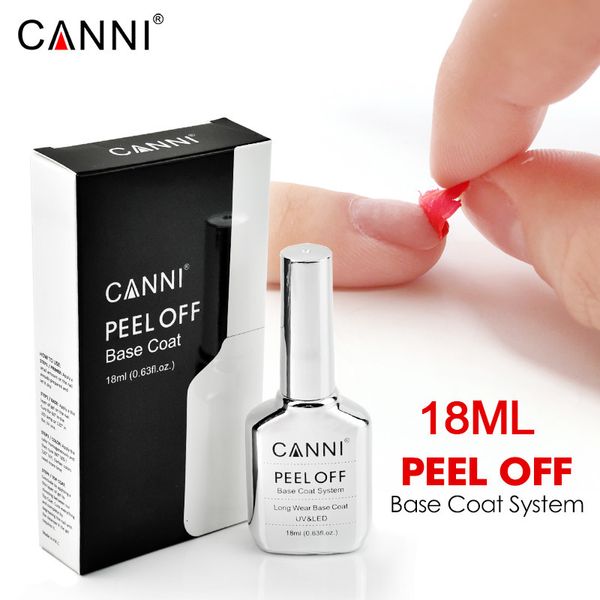 Nail Gel CANNI Llegada 18ml Easy Peel off Remove Water Base Coat Magic Nail Art Manicure Adecuado para todo tipo de esmalte de gel UV de color 230706