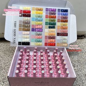 Gel des ongles Eleanos 44pcs très bon kit de vernis laque de salon avec ColorCard Soak Off UV LED Vernis Set 231205