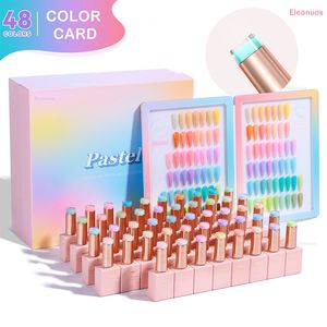 Gel pour ongles Eleanos Macaron 48 couleurs ensemble de vernis coréen UV lampe à LED vente en gros pour Salon gelée de cristal 230801