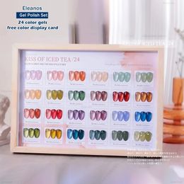 Gel de uñas Eleanuos Translúcido 24 colores Juego de esmaltes Barniz Laca Jelly Clear Art Gemstone LED UV Kit de jarabe 230718