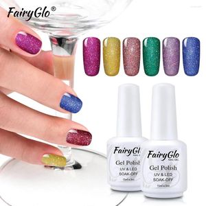 Nagelgel FairyGlo 15ml Vernis Neon Bling Glitter UV LED Polish Verf Gellak Top Base Primer Lucky Lak Gelpolish