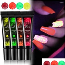 Nagelgel Fluorescerende Stamplaat Polish Manicureset Neno Semi-permanente vernis Art Mold Printing Accessoires Nl1916-1 Drop Delivery Dhelo