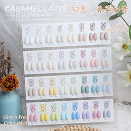 Nail Gel Glenys gel Pulido Macaron 32 Color Set Vanilla Milk Shake Series Crema Textura UV LED Salón Diseño Venta al por mayor 230706