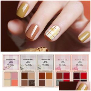 Nail Gel Style Japonais Amovible Solide 4 Couleurs Crème Art Gels Palette Vernis Ongles Peints Colle Goutte Livraison Santé Beauté Dh5Wp