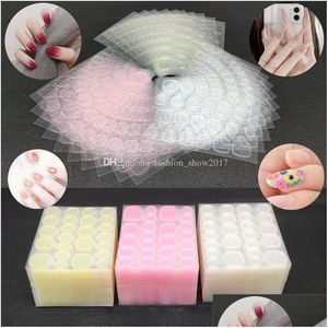 Nagelgel jelly gom dubbelzijdige valse kunstlijmlijsten lijm sticker diy tips nep acryl manicure gels make -upgereedschap drop levering h dhegy