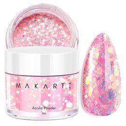 Nagel gel Makartt Glitter Acryl Poeder 2oz DIY Art voor beginnersverlenging Skreding Salon thuis geen lamp nodig Q240507