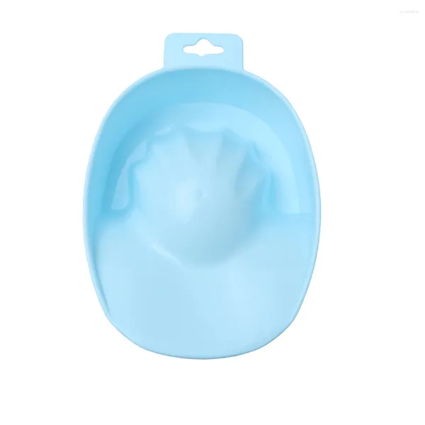 Cuencos para remojo de manicura en gel para uñas, cuenco para tratamiento de remojo de manos, bandeja para remojo de lavado azul, herramientas de Spa