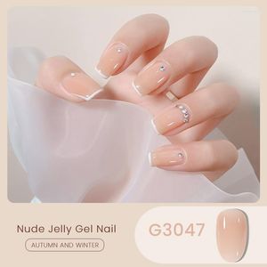 Nail Gel MEGIOR 15ML Big Capcity Nude Pink White Jelly Polish Translucent Transparent For Art Manicure