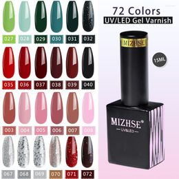 Vernis à ongles MIZHSE 15ml Vernis d'art Vernis Vernis Permanent couleur hybride tremper pour manucure des ongles