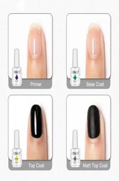 Gel de ongles ongles Kit vernis de base de base de base net coat pas de lingette et de mat pour les soins quotidiens embellissant 6828961