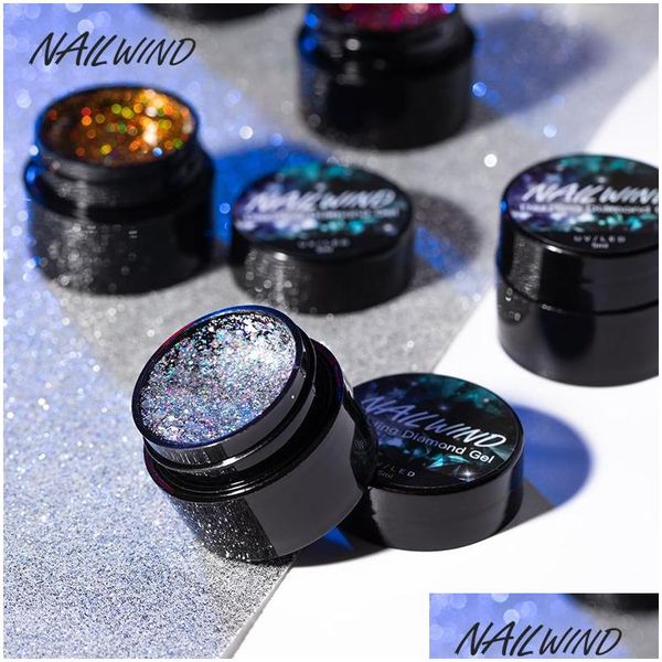 Gel ongle Nailwind diamant ￩blouissant UV peinture de paillettes vernis hybride semi-permanent top manucure art set livraison de gouttes sant￩ b dhodu