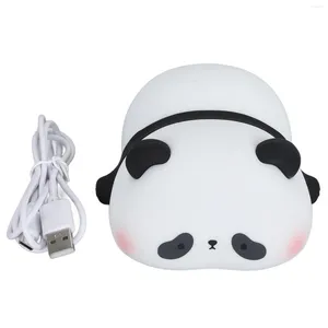 Night Night Light 3 luminosité Panda Shape Silicone Animal Lamp 1200mAh USB RECHARAGEMBLE MODE POUR LES CHAMBRES CHILD
