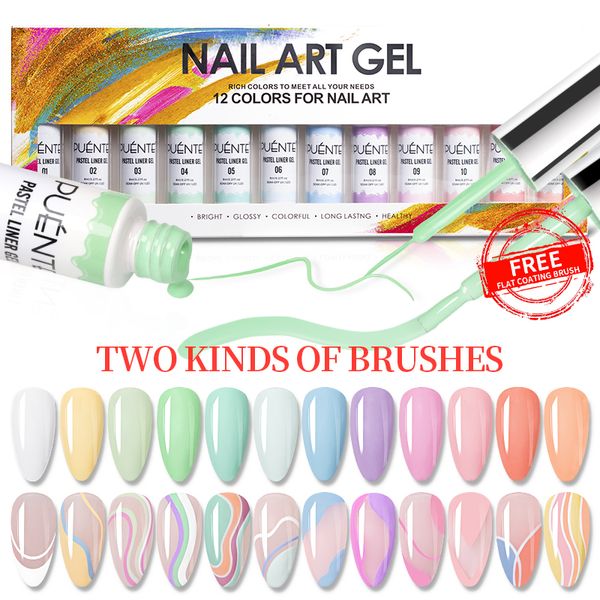 Nail Gel Peinture Gel Vernis À Ongles Set Pastel Liner Gel Kit Soak Off UVLED DIY Dessin Été SemiPermanent Vernis Nail Art Gel Set 230717